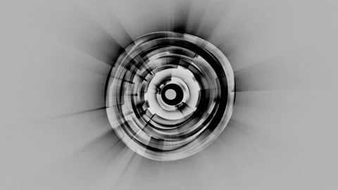 Abstract Circular Pattern Greyscale 40 Stock Footage 151585596