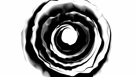 Abstract Circular Pattern Greyscale 7 Stock Footage 151377512