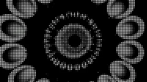 Abstract circular pattern with halftone dots Stock Footage 304130162
