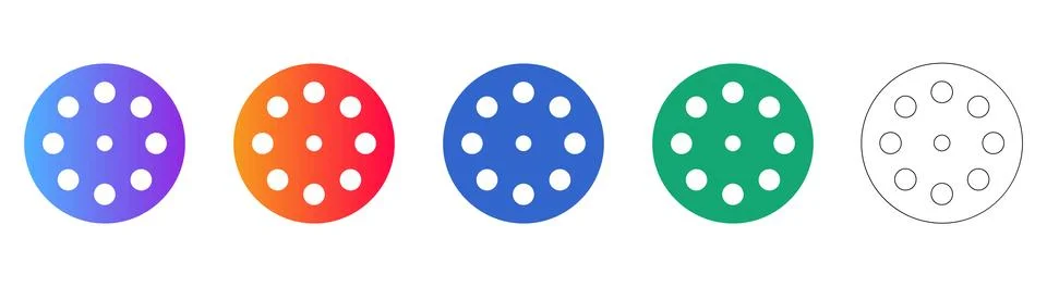 Abstract Circular Pattern Icons Stock Illustration
