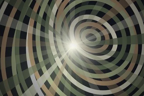 Abstract circular pattern with light and dark shades Stock Illustration