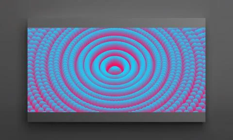 Abstract circular pattern made of color spheres and ellipses. Vector art illu Illustrazione stock