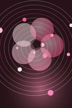 Abstract Circular Pattern with Overlapping Shapes Stock Photos