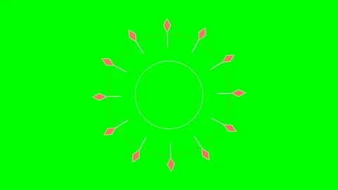 Abstract circular pattern with pink diamond shapes on a vibrant green backg.. Stock Footage 341839246
