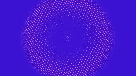 Abstract circular pattern with purple and pink dots Stockillustratie