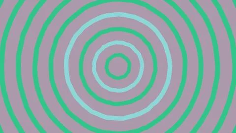 Abstract circular pattern with purple and green rings Stock Illustration