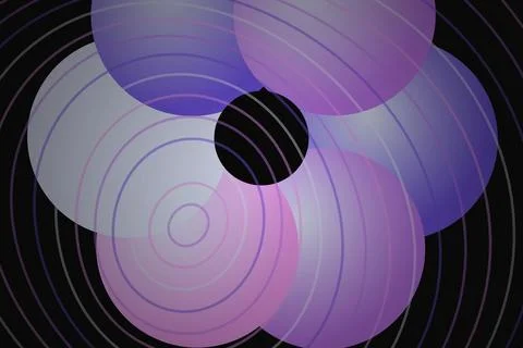 Abstract circular pattern with purple and black colors Stock Photos