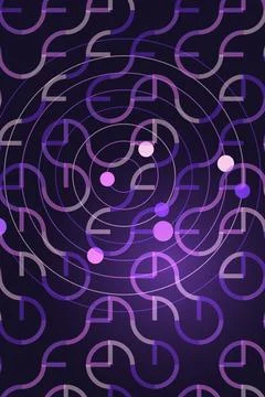 Abstract Circular Pattern with Purple Highlights Stock Photos