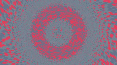 Abstract circular pattern with red and grey geometric shapes イラスト素材