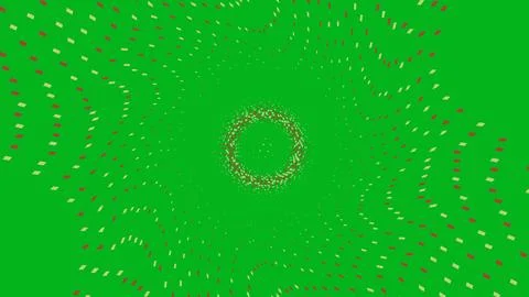 Abstract circular pattern with small dots on green background Stock Illustration