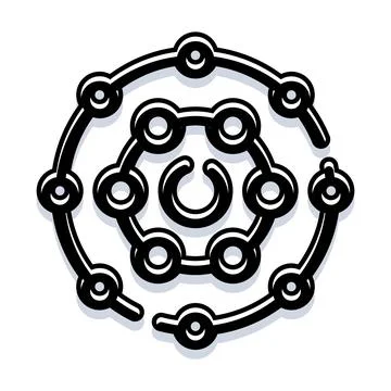 Abstract circular pattern symbolizing connection and technology Illustrazione stock