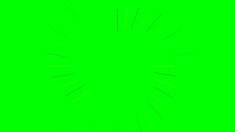 Abstract circular pattern of thin lines radiating on a vivid green background Stock Footage 340263313