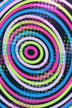 Abstract Circular Pattern Vibrant Colors Stock Illustration