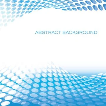 Abstract circular pattern waves blue background Stock Illustration