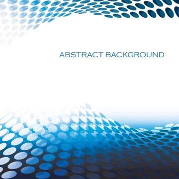 Abstract circular pattern waves blue background Illustrazione stock