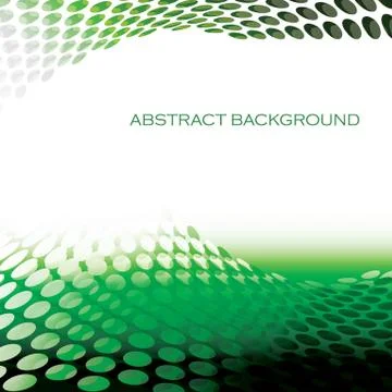 Abstract circular pattern waves green background Illustrazione stock