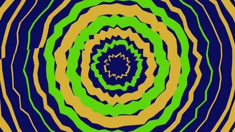 Abstract circular pattern with wavy lines and bright colors Stock Illustration