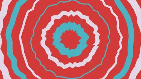 Abstract circular pattern with wavy red and blue lines イラスト素材