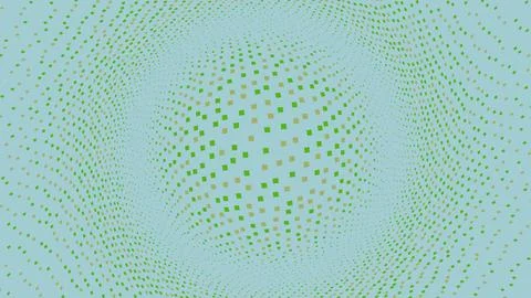 Abstract circular pixel pattern on light green background 库存插图