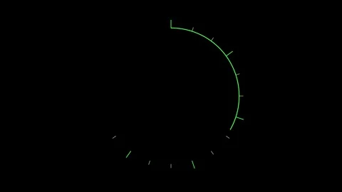 Abstract Circular Progress Animation with Radial Dots on Black Background Stock Footage 340911622