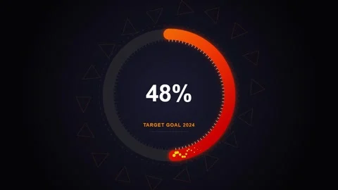Abstract Circular Progress Bar Loading Animation with Glowing Particles Stock Footage 346659726