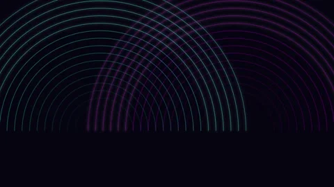Abstract circular pulse animation in neon cyan and magenta colors for motio.. 库存影片 343558832