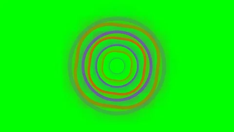 Abstract circular pulse animation with vibrant orange and purple rings Video stock 341822664