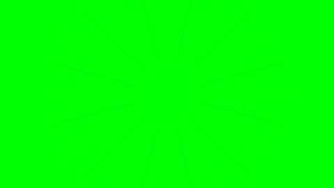 Abstract circular radial pattern with alternating dark and light green lines Stock Footage 340903896