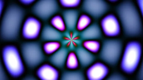 Abstract circular radial pattern with glowing purple and blue lights creati.. Stock-Footage 347465001