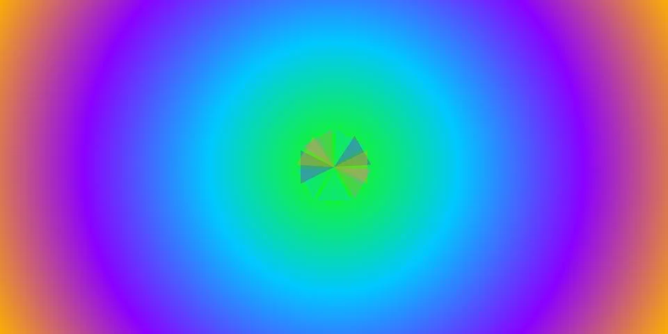 Abstract circular rainbow gradient background with center shape Stock Illustration