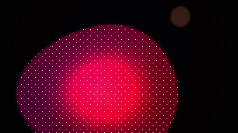 Abstract circular red light pattern on black background. Video stock 334420277