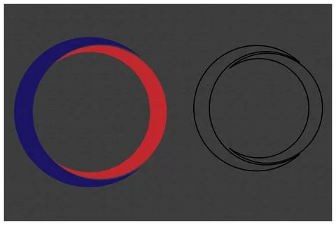 Abstract Circular Ring Logo Set with Modern Minimal Design Stock Illustration