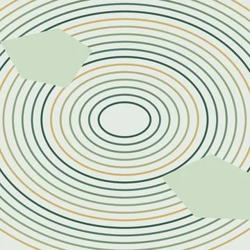 Abstract circular ripple pattern with black and yellow lines on transparent.. Stock Illustration