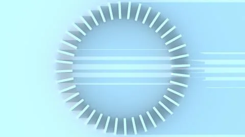 Abstract circular scale. Time, measurement and technology related 3D rendering Illustrazione stock