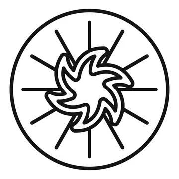 Abstract circular shape with a star shining brightly inside a circle Illustrazione stock