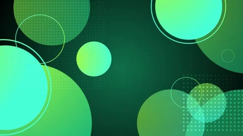 Abstract circular shapes on dark background with gradient dots and rings an.. Stockbeeldmateriaal 337073742