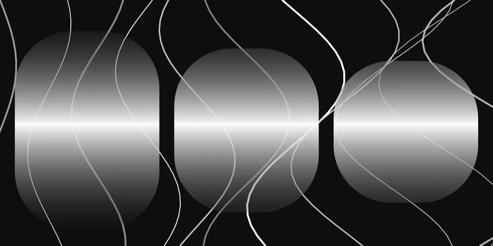 Abstract circular shapes with lightning effects Stock Illustration