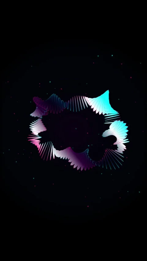 Abstract circular sound wave equalizer graphic with glowing neon colors video Видео 346067500
