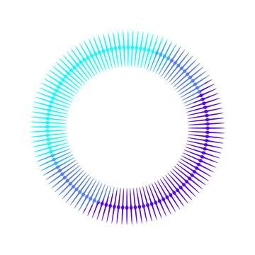 Abstract circular sound wave spectrum equalizer Illustrazione stock