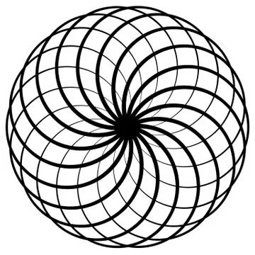 Abstract circular spirograph pattern on white. Vector art. Stock Illustration