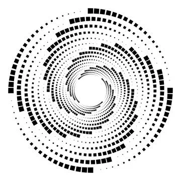 Abstract Circular Square Radial Pattern Background Stock Illustration