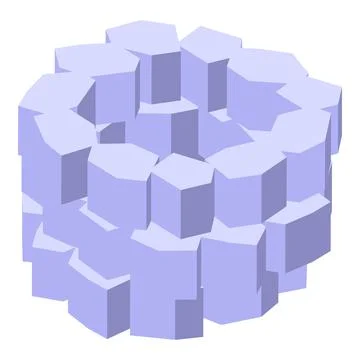 Abstract circular structure with interlocking geometric shapes creating a c.. Stock Illustration