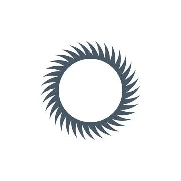 Abstract circular sun tattoo, sharp rays. Stock vector illustration isolated Stock Illustration