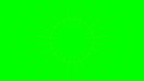 Abstract circular sunburst design element isolated on a bright green screen Vídeo Stock 341838988