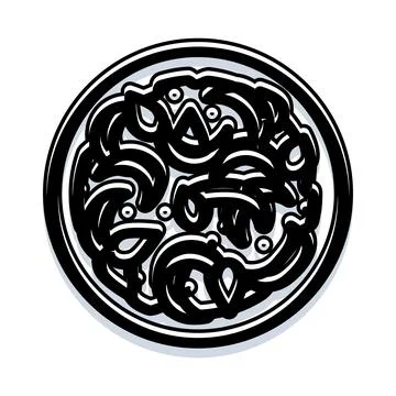 Abstract circular swirl pattern in black and white Stock Illustration