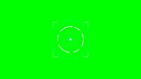 Abstract circular targeting graphic overlay on a vibrant green screen backg.. Stock Footage 340265942