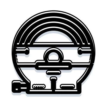 Abstract circular technology symbol representing data connection Stock Illustration
