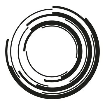 Abstract circular technology symbol representing data loading Stock Illustration