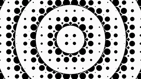 Abstract circular transition or circular waves of small circles. Seamless Video stock 144423304