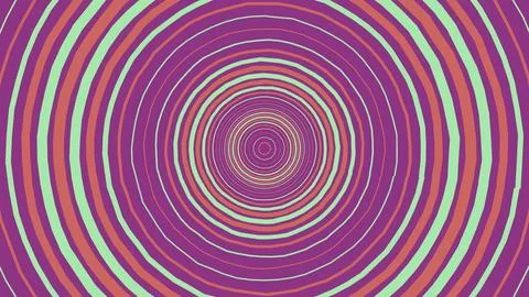 Abstract circular tunnel pattern with colorful rings Stockillustratie